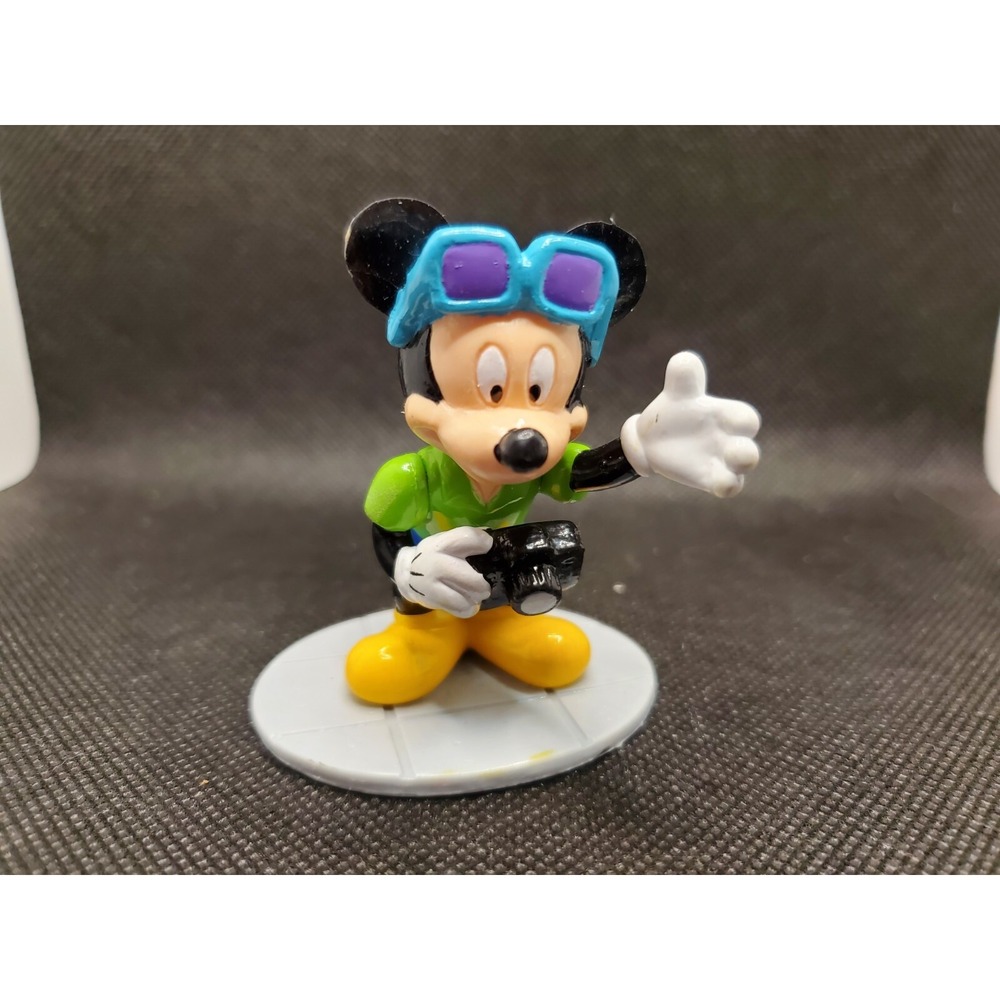 Vintage Tourist Mickey Mouse Pvc Cake Topper Figurine